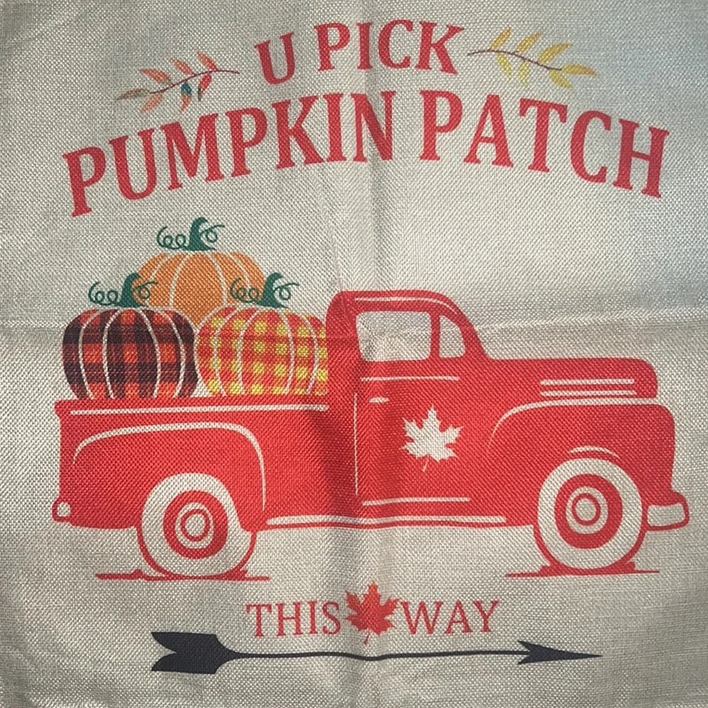 Fall Farmhouse Decor Pillow Cover 18x18 Inch - Picture 2 of 3